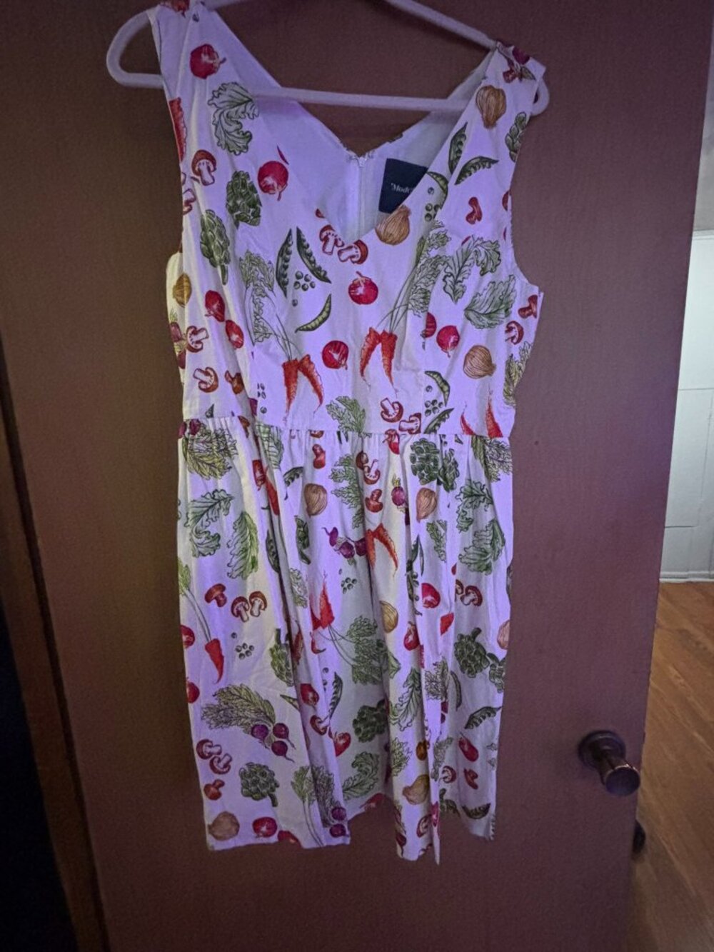 Modcloth Cream Veggie Dress
